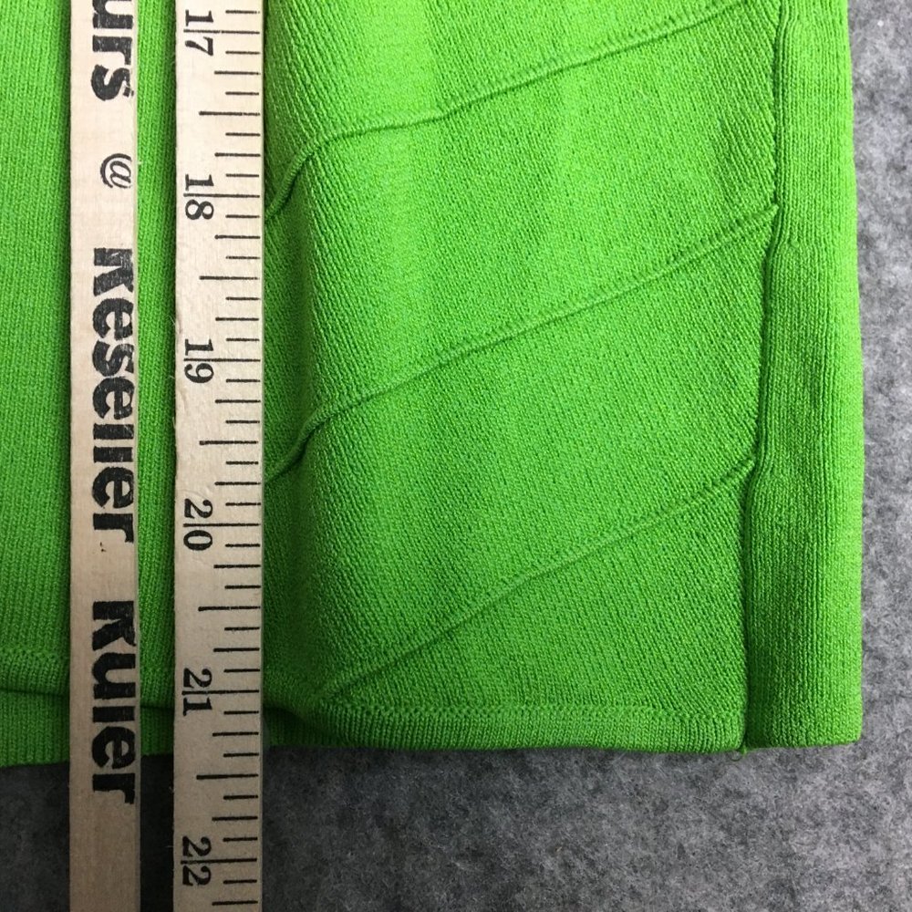 Spenser Jeremy Sweater PP PS Button Cardigan Lime Green Fine Gauge Knit V Neck - Picture 11 of 14